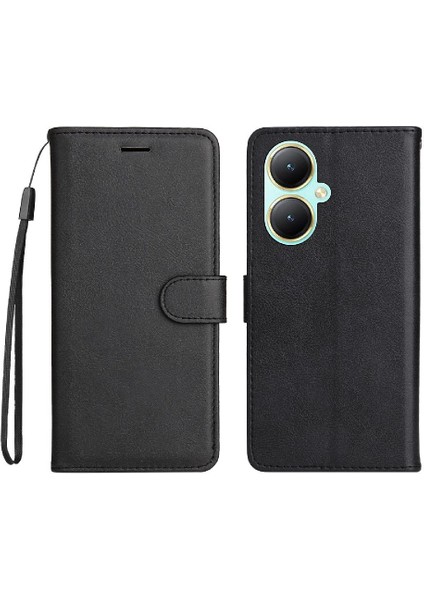 Vivo Y27 4g Klasik Düz Renk Için Flip Case Yüksek Kalite Deri Cüzdan (Yurt Dışından)