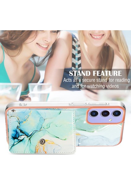 Samsung Galaxy A05S Ince Cüzdan Yumuşak Tpu Tampon Kart Yuvaları Mermer (Yurt Dışından) modelleri