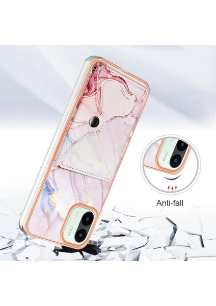 Xiaomi Redmi A1 Mermer Ince Cüzdan Yumuşak Tpu Tampon Kart Yuvaları (Yurt Dışından)