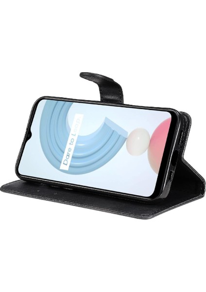 Kart Yuvası Klasik Kılıf ile Realme C21Y Yüksek Kaliteli Deri Için Flip Case (Yurt Dışından) indirimleri