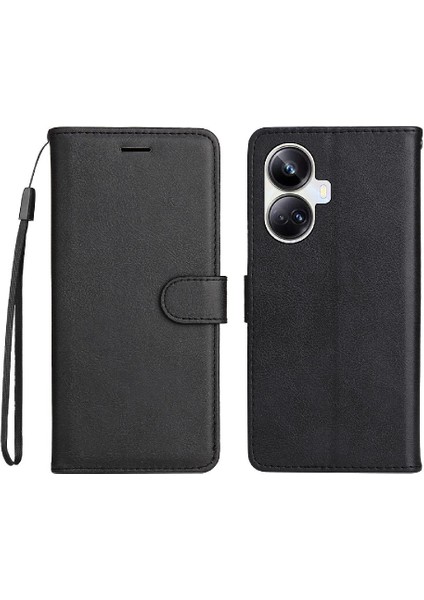 Kart Yuvası ile Realme 10 Pro Artı 5g Klasik Düz Renk Için Flip Case (Yurt Dışından)