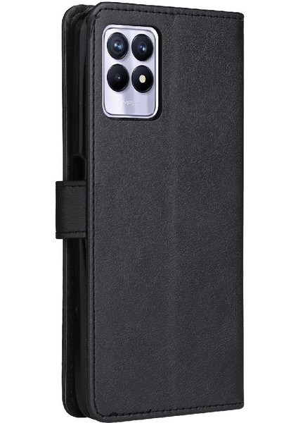 Kart Yuvası Klasik Katı ile Realme 8i Yüksek Kaliteli Deri Için Flip Case (Yurt Dışından) fırsatları