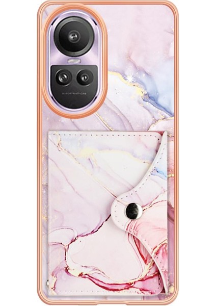 Oppo Oppo 10 Pro 5g Yumuşak Tpu Tampon Kart Yuvaları Için Kılıf Ince Cüzdan Mermer (Yurt Dışından)