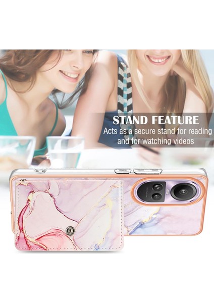 Oppo Oppo 10 Pro 5g Yumuşak Tpu Tampon Kart Yuvaları Için Kılıf Ince Cüzdan Mermer (Yurt Dışından)