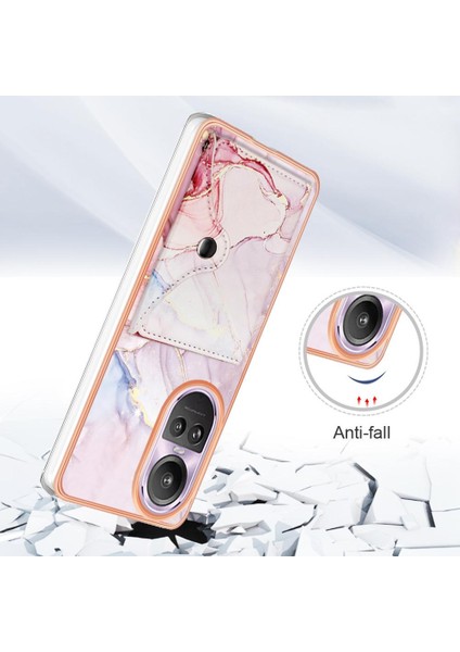 Oppo Oppo 10 Pro 5g Yumuşak Tpu Tampon Kart Yuvaları Için Kılıf Ince Cüzdan Mermer (Yurt Dışından)