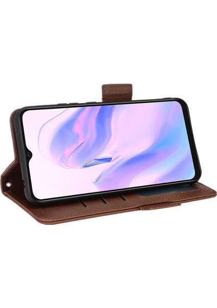 Blackview A70 Manyetik Pu Deri Kart Yuvaları Tutucu Yan Toka Için Kılıf (Yurt Dışından)