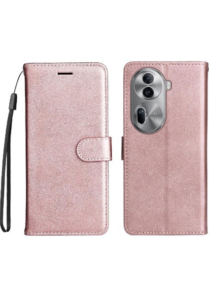 Kart Yuvası Klasik Düz Renk Yüksek Kılıf ile Oppo Oppo 11 5g Için Flip Case (Yurt Dışından)