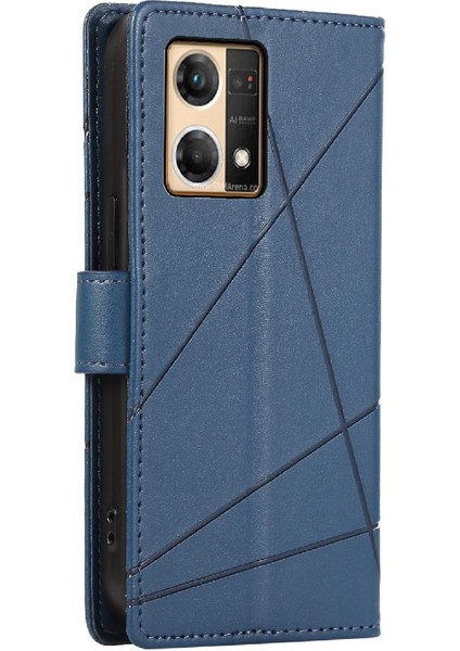 Oppo Oppo 7 4g Için Flip Case Üç Kart Yuvaları Şok Emici Kickstand (Yurt Dışından)