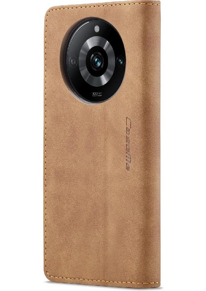 Realme 11 Pro 5g Için Flip Case Vintage Pu Deri Cüzdan Manyetik Kapatma (Yurt Dışından)