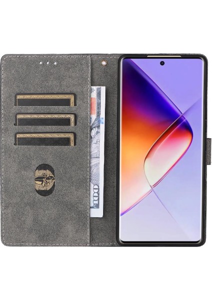 Mays Shop Infinix Not 40 Pro 5G/X6851 Flip Folio Cüzdan Manyetik Kapatma Için Kılıf (Yurt Dışından)