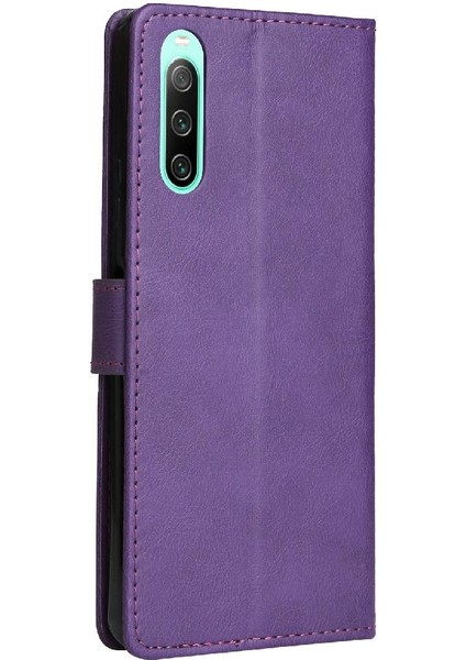 Kart Yuvası ile Sony Xperia 10 Iv Için Flip Case Iş Cüzdan Telefon Kılıfı (Yurt Dışından) indirimleri