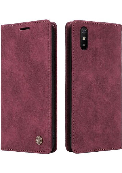 Xiaomi Redmi 9A Için Flip Case Deri Kılıf Darbeye Cüzdan Basit Flip (Yurt Dışından)