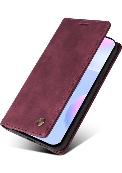 Xiaomi Redmi 9A Için Flip Case Deri Kılıf Darbeye Cüzdan Basit Flip (Yurt Dışından)