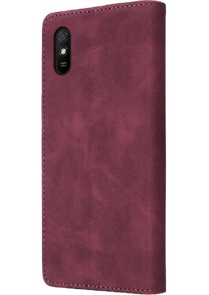 Xiaomi Redmi 9A Için Flip Case Deri Kılıf Darbeye Cüzdan Basit Flip (Yurt Dışından)