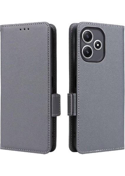 Xiaomi Poco M6 Pro 5g Için Kılıf Kart Yuvaları Tutucu Manyetik Cüzdan Pu Yan (Yurt Dışından)