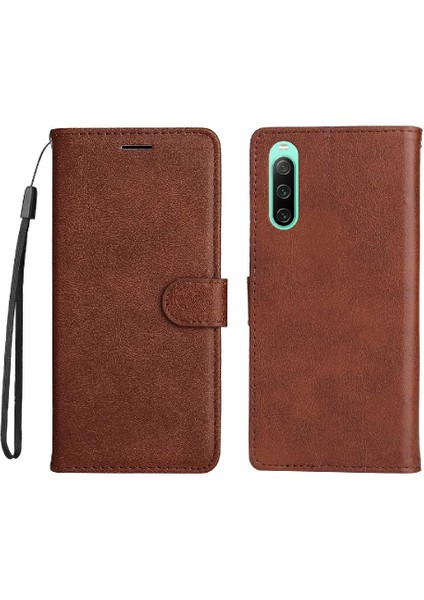 Kart Yuvası ile Sony Xperia 10 Iv Için Flip Case Iş Cüzdan Telefon Kılıfı (Yurt Dışından)
