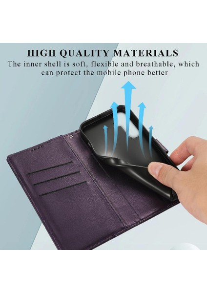Samsung Galaxy M55 Üç Kart Yuvaları Şok Emici Için Flip Case (Yurt Dışından)