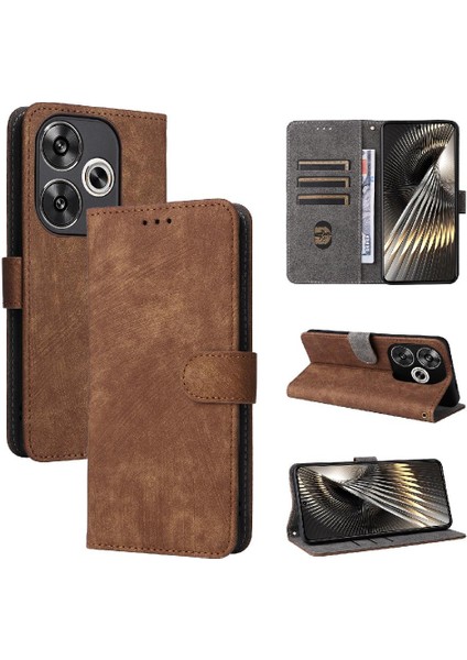 Xiaomi Poco F6 Manyetik Kapatma Rfid Engelleme Pu Deri Flip Case (Yurt Dışından)