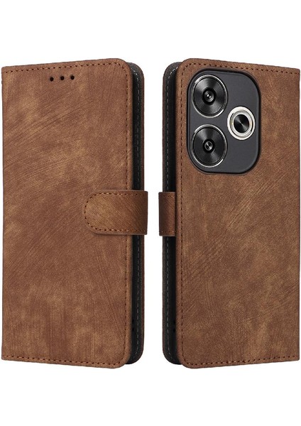 Xiaomi Poco F6 Manyetik Kapatma Rfid Engelleme Pu Deri Flip Case (Yurt Dışından)