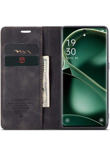 Oppo Bulmak Için Flip Case X6 5g Vintage Pu Deri Cüzdan Kılıf Kart Yuvası (Yurt Dışından)