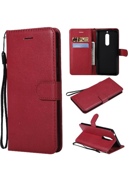 Mays Shop Kart Yuvası Klasik Düz Renk Iş Cüzdan ile Nokia 5 Için Flip Case (Yurt Dışından)