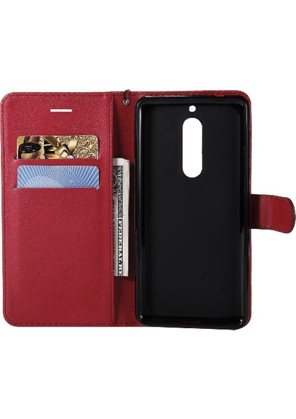 Mays Shop Kart Yuvası Klasik Düz Renk Iş Cüzdan ile Nokia 5 Için Flip Case (Yurt Dışından)