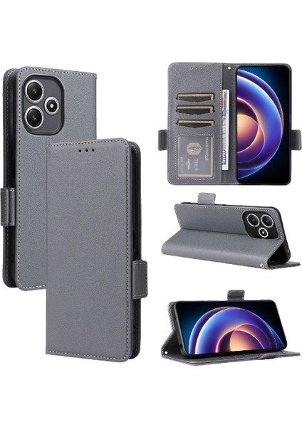 Xiaomi Poco M6 Pro 5g Için Kılıf Kart Yuvaları Tutucu Manyetik Cüzdan Pu Yan (Yurt Dışından) fırsatları