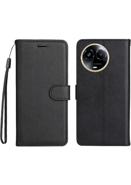 Realme 11X5G Iş Cüzdan Telefon Kılıfı Için Flip Case Klasik Düz Renk (Yurt Dışından)