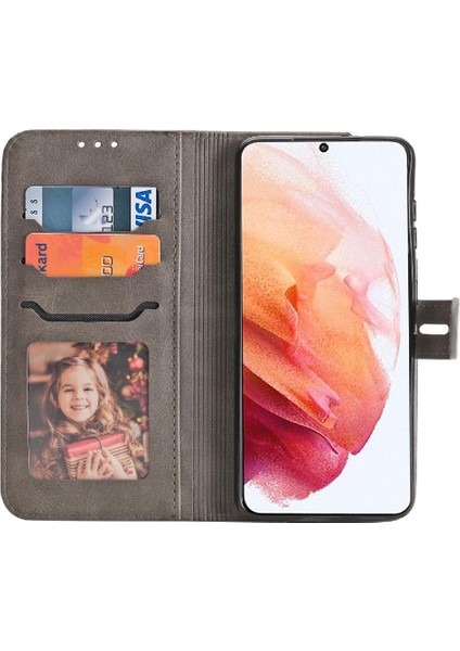 Cüzdan Kılıf Samsung Galaxy S21 Fe 5g Kickstand Için Tüm Yuvarlak Koruma (Yurt Dışından)