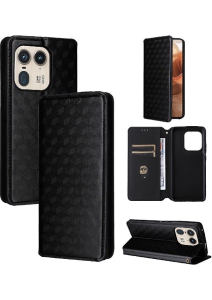 Motorola Moto X50 Ultra 5g Için Kılıf 3D Desen Kart Yuvaları Tutucu Manyetik (Yurt Dışından)