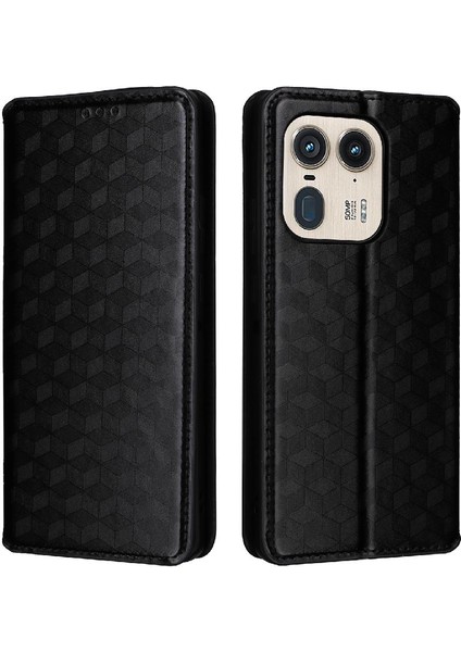 Motorola Moto X50 Ultra 5g Için Kılıf 3D Desen Kart Yuvaları Tutucu Manyetik (Yurt Dışından)