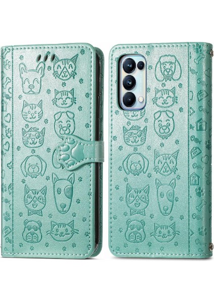 Oppo Case 5 Pro Karikatür Hayvanlar Için Kılıf Kapak Çevirin Darbeye Deri (Yurt Dışından)