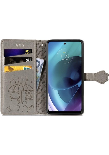 Moto G51 Karikatür Hayvanlar Için Kılıf Kısa Kayış Darbeye Deri Kılıf (Yurt Dışından) fırsatları