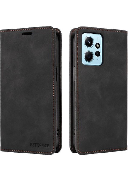 Xiaomi Redmi Için Not 12 4g Manyetik Pu Deri Folio Cüzdan (Yurt Dışından)