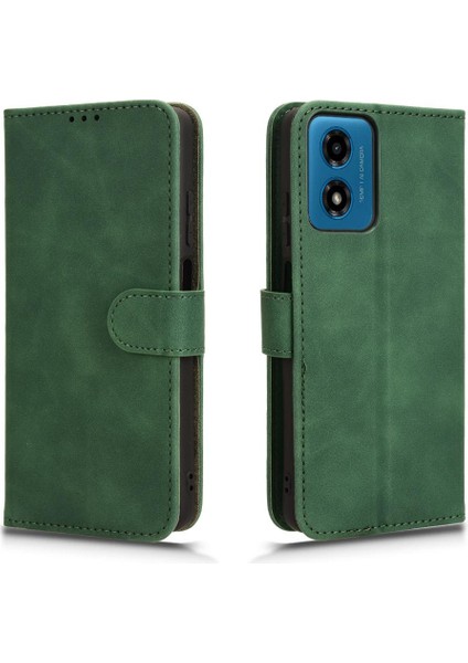 Motorola Moto G24 Deri Kart Tutucu Kartı ile Folio Flip Case (Yurt Dışından)