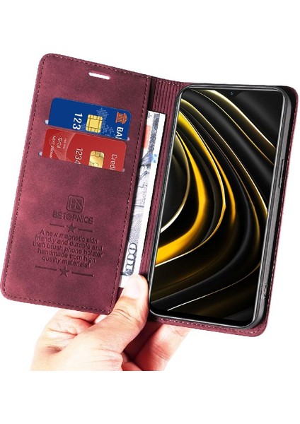 Xiaomi Poco X3 Nfc Manyetik Pu Deri Koruyucu Folio Cüzdan (Yurt Dışından)