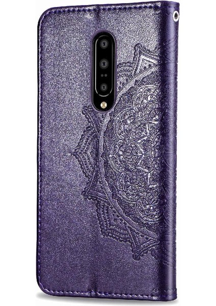 Oneplus 7 Pro Için Kılıf Zarif Desen Deri Kılıf Kapak Çevirin Basit (Yurt Dışından)