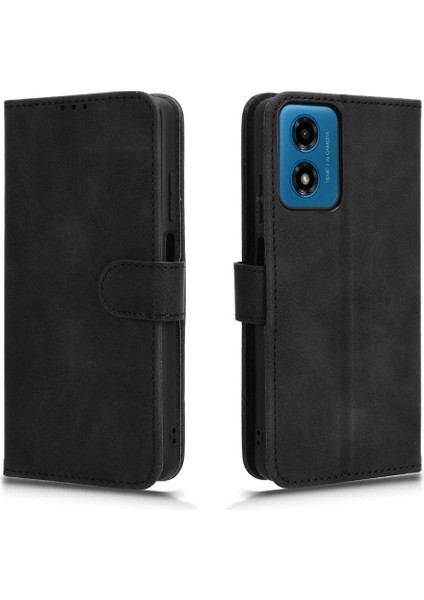 Motorola Moto G24 Deri Kart Tutucu Kartı ile Folio Flip Case (Yurt Dışından)