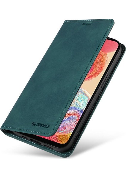 Samsung Galaxy A04E 4g Için Kılıf Folio Cüzdan Pu Deri Manyetik Koruyucu (Yurt Dışından)