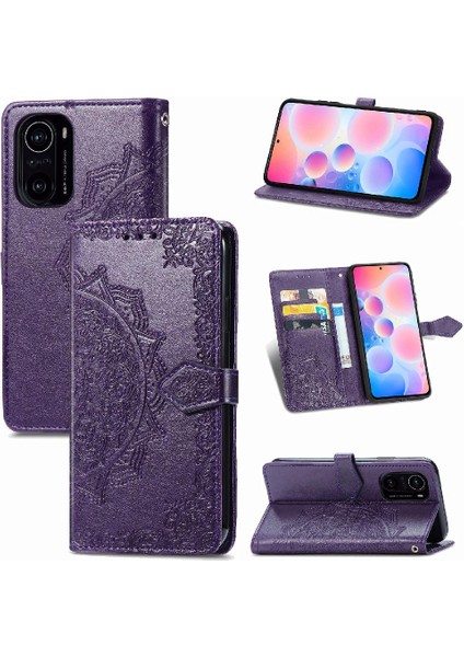 Redmi Için Kılıf K40/K40 Pro Kapak Kapak Darbeye Deri Kılıf Basit (Yurt Dışından)
