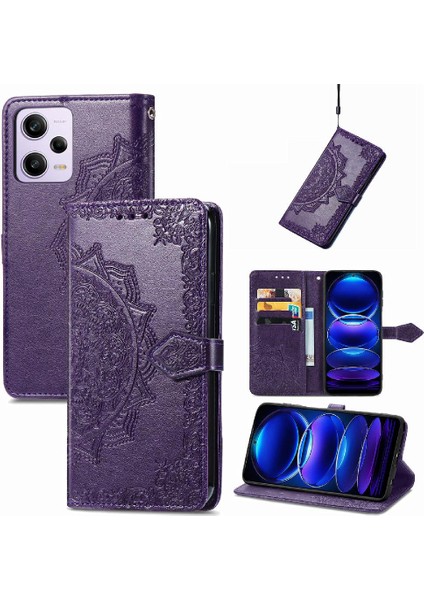 Redmi Not 12 Için Kılıf Pro Kapak Çevirin Kılıf Zarif Desen (Yurt Dışından)