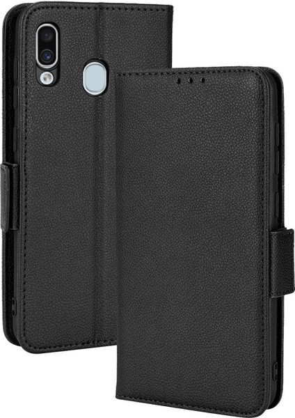 Samsung Galaxy A20/A30 Cüzdan Kart Yuvaları Tutucu Manyetik Yan Pu (Yurt Dışından)