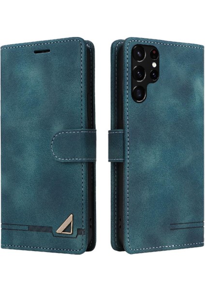 Mays Shop Samsung Galaxy S22 Ultra Cüzdan Basit Iş Deri Kılıf Için Flip Case (Yurt Dışından)