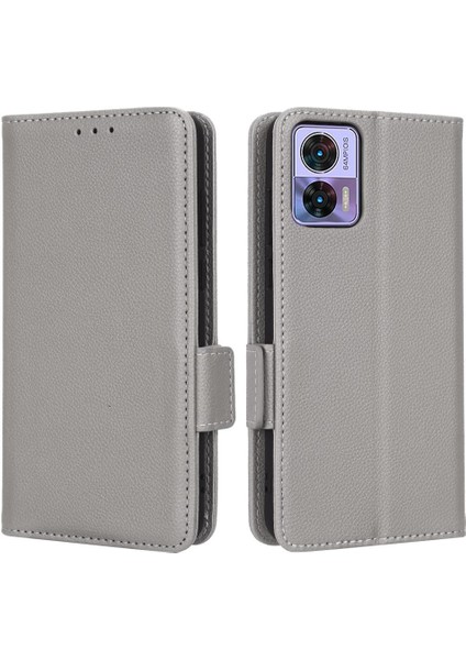 Motorola Moto Kenar 30 Neo Pu Deri Yan Toka Manyetik Cüzdan (Yurt Dışından)