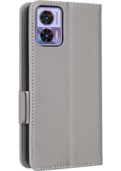 Motorola Moto Kenar 30 Neo Pu Deri Yan Toka Manyetik Cüzdan (Yurt Dışından)