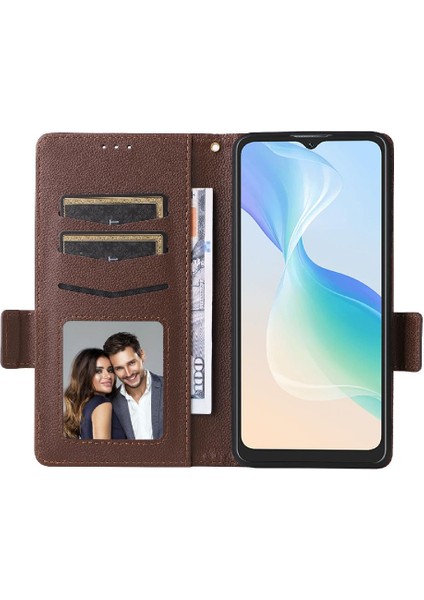 Blackview Oscal C30/C30 Pro Pu Deri Manyetik Yan Toka Kartı Için Kılıf (Yurt Dışından)
