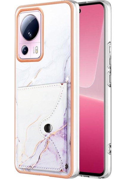 Xiaomi 13 Lite 5g Kart Yuvaları Mermer Yumuşak Tpu Tampon Ince Cüzdan (Yurt Dışından)