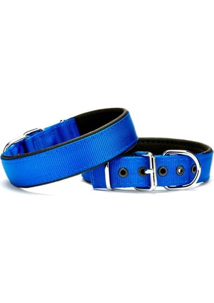 Dokuma Mavi Köpek Boyun Tasması 2 x 26- 36 cm