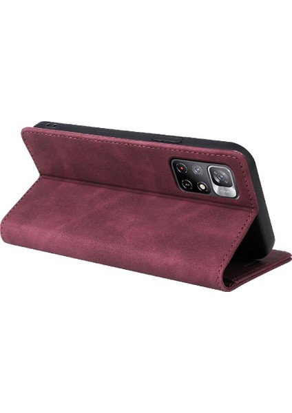 Xiaomi Redmi Not 11 Için Flip Case 5g Cüzdan Deri Kılıf Kapak Çevirin (Yurt Dışından)