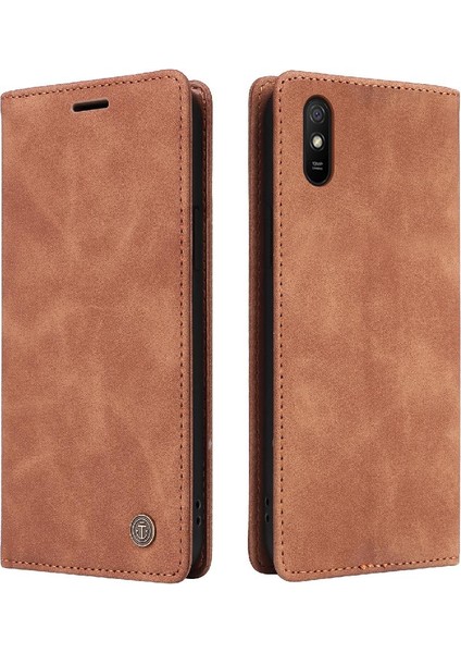 Xiaomi Redmi 9A Için Flip Case Deri Kılıf Darbeye Cüzdan Basit Flip (Yurt Dışından)
